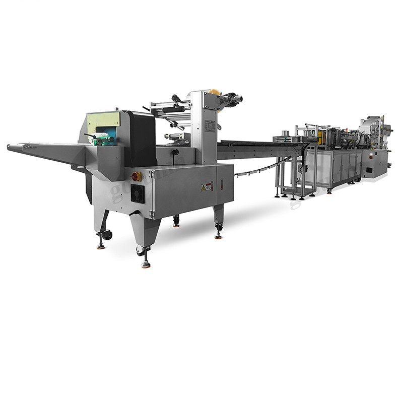 头戴N95口罩包装线